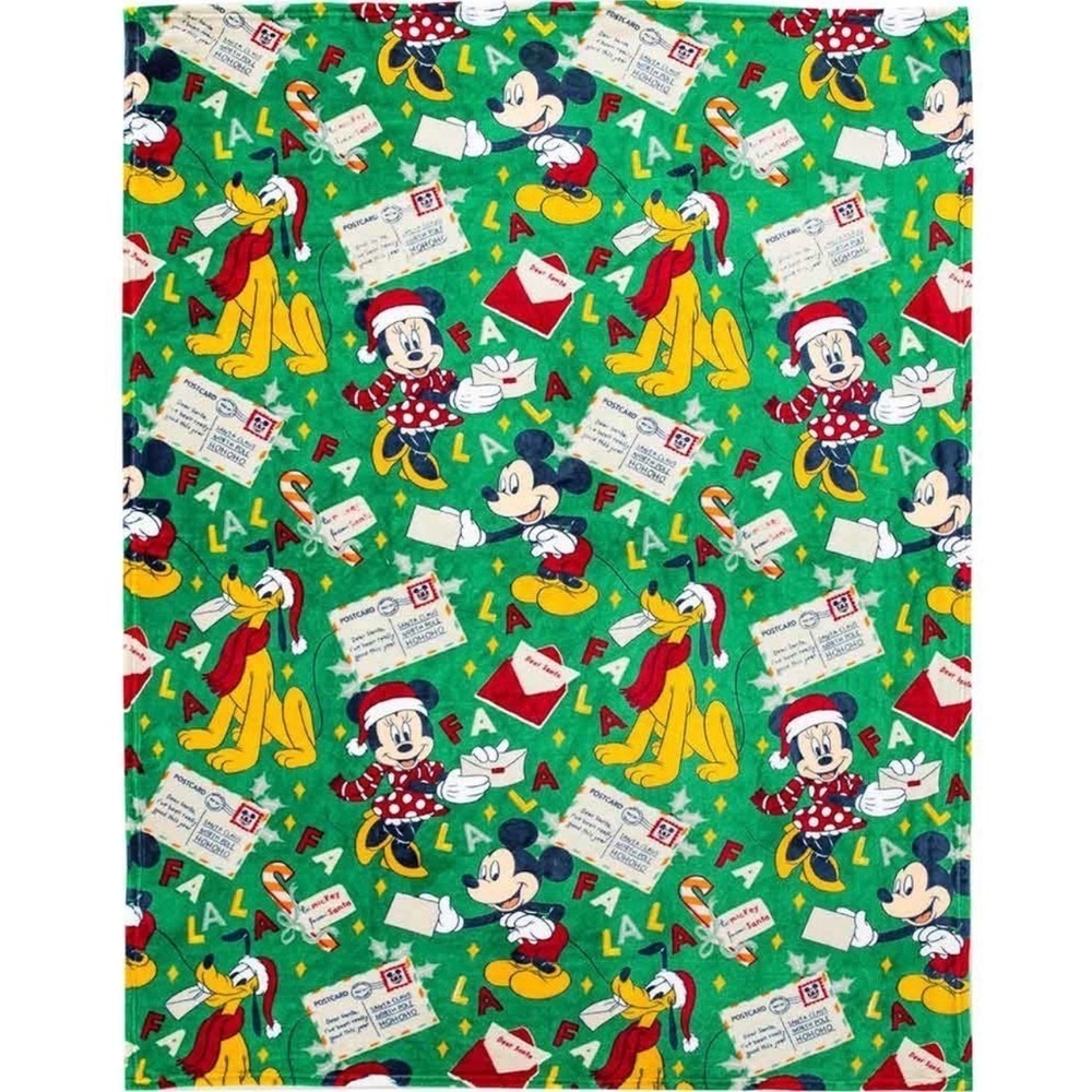 Disney Mickey Mouse Minnie Mouse Letters to Santa blanket